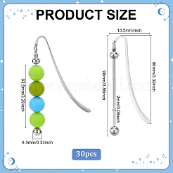 30Pcs Alloy Hook Bookmarks&nbsp;AJEW-ME0002-46