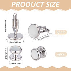 2 Styles Brass Natural Shell Cufflinks&nbsp;FIND-FG0004-92