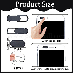 3Pcs ABS Plastic Self-Adhesive Webcam Covers&nbsp;FIND-PS0001-01B