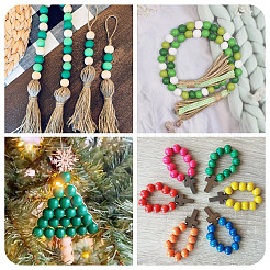 180Pcs 12 Styles Wood European Beads&nbsp;WOOD-TA0002-78
