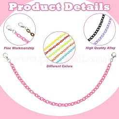 10Pcs 10 Colors Acrylic Cable Chain Cap Chains&nbsp;HJEW-CJ00006