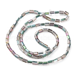 Electroplate Transparent Glass Beads Strands&nbsp;EGLA-H106-01A-HP01