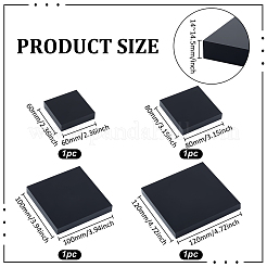 4Pcs 4 Styles Acrylic Display Pedestals&nbsp;ODIS-BC0001-24B