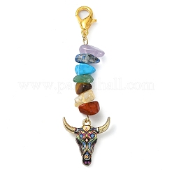 Alloy Ox-Head Shape Enamel Pendants Decorations&nbsp;HJEW-JM01773