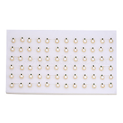 Natural Pearl Stud Earrings with Cubic Zirconia&nbsp;PEAR-N020-05F