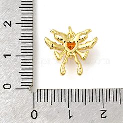 Rack Plating Brass Micro Pave Cubic Zirconia Pendants&nbsp;KK-S396-52G