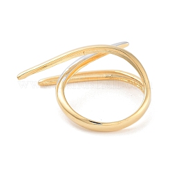 Brass Open Cuff Ring for Women&nbsp;RJEW-C102-07GP