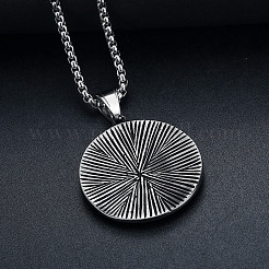 Stainless Steel Cable Chain Necklace&nbsp;WG26403-01