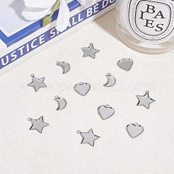120Pcs 3 Styles 304 Stainless Steel Pendant Cabochon Settings&nbsp;STAS-UN0020-85P