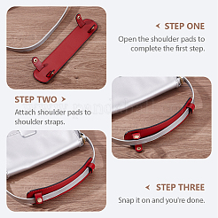 PU Leather Shoulder Strap Pads&nbsp;DIY-WH20001-32F