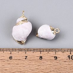 Electroplate Natural Sea Shell Pendants&nbsp;BSHE-Q020-02