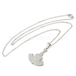 Non-Tarnish 201 Stainless Steel Pendant Necklaces&nbsp;NJEW-G118-04P