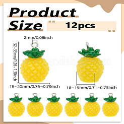12Pcs Resin Pendants&nbsp;RESI-LP0001-36