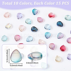 150Pcs 10 Colors Transparent Spray Painted Glass Beads&nbsp;GLAA-HY0001-15