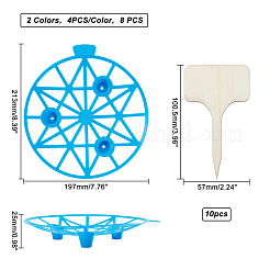 8Pcs 2 Colors Round Plastic Bracket&nbsp;DIY-GA0002-24