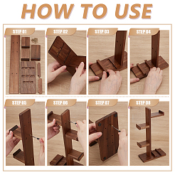 Wood Headset Holder Stands&nbsp;ODIS-WH0038-210