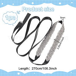 Rhinestone Flower Bridal Belt for Wedding Dress&nbsp;AJEW-WH0515-23A