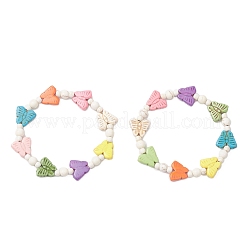 Butterfly Synthetic Turquoise Beads Stretch Bracelets for Women&nbsp;BJEW-JB12119
