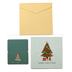 3D Christmas Tree Pop Up Paper Greeting Card&nbsp;AJEW-P124-E01