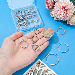 28Pcs 7 Styles Stainless Steel Pendants&nbsp;STAS-GA0002-35