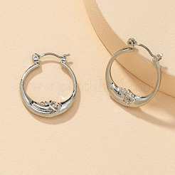 Moon Alloy Hoop Earrings&nbsp;FS-WG73DC3-02