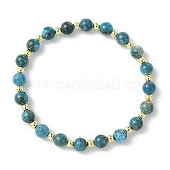 Natural Apatite & Synthetic Hematite Non-magnetic Beaded Stretch Bracelets for Women&nbsp;BJEW-JB13940-02