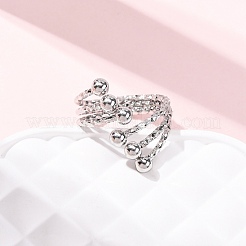 304 Stainless Steel Cuff Rings for Women&nbsp;RJEW-B136-02P