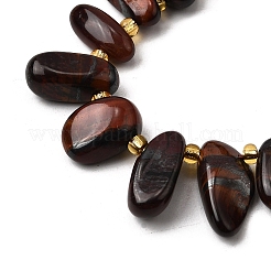 Dyed Natural Red Tiger Eye Beads Strands&nbsp;G-Z091-A17