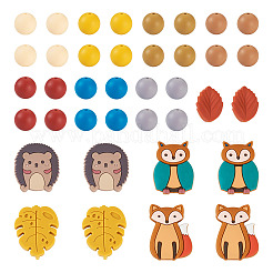 69Pcs 12 Style Food Grade Eco-Friendly Silicone Focal Beads&nbsp;SIL-BT0001-06