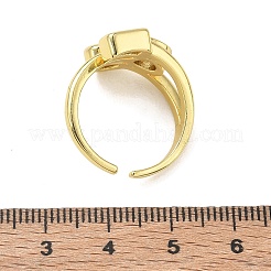 Brass Pave Cubic Zirconia Earrings Cuff Open Rings&nbsp;CU-CBAC7F3-01G