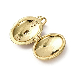 Brass Micro Pave Cubic Zirconia Locket Pendants&nbsp;X-KK-F912-02G