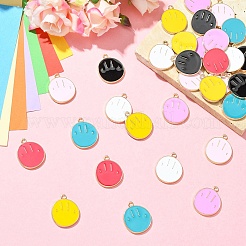 35Pcs 7 Styles Alloy Enamel Pendants&nbsp;ENAM-YW0008-01