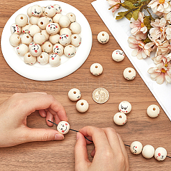 Wood European Beads&nbsp;WOOD-GF0002-24A