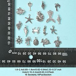18Pcs 18 Style Tibetan Style Alloy Pendants&nbsp;TIBEP-YW0001-71