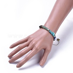 Chip Natural & Synthetic Mixed Stone Bracelets&nbsp;X-BJEW-JB04394