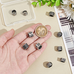 10Pcs 10 Styles 316 Surgical Stainless Steel Large Hole Beads&nbsp;STAS-UN0061-40