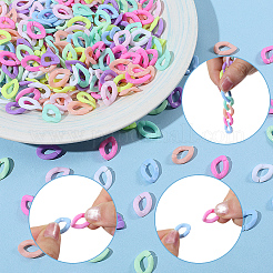 800Pcs Opaque Acrylic Linking Rings&nbsp;MACR-SP0002-13