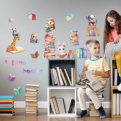 Translucent PVC Self Adhesive Wall Stickers&nbsp;STIC-WH0015-334