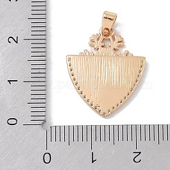 Brass Micro Pave Clear Cubic Zirconia Pendants&nbsp;KK-P273-04KCG