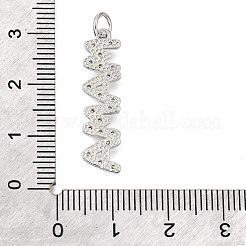 Mother's Day Brass Micro Pave Cubic Zirconia Pendants&nbsp;KK-V007-26P