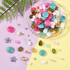 210Pcs 8 Styles Transparent Acrylic Beads&nbsp;OACR-YW0003-22