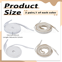 4Pcs 2 Colors Polyester Shoelaces&nbsp;FIND-LP0008-86