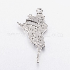 Tarnish Resistant 304 Stainless Steel Pendant Rhinestone Settings&nbsp;STAS-G172-83P