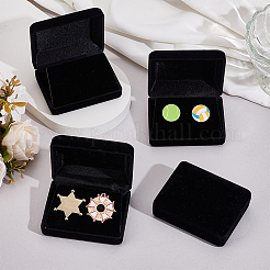 Plastic Cover with Velvet Brooch Packing Boxes&nbsp;VBOX-WH0012-05B
