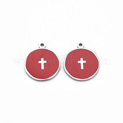 304 Stainless Steel Enamel Pendants&nbsp;STAS-S117-030