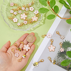 25Pcs Alloy Enamel Pendant Decorations&nbsp;HJEW-DC00144