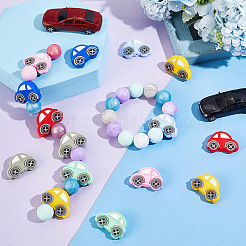 21Pcs 7 Colors Car Silicone Beads&nbsp;SIL-OC0001-12