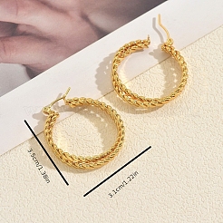 Twist Stainless Steel Hoop Earrings&nbsp;YS2305