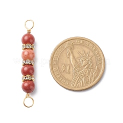 Natural Mixed Gemstone Connector Charms&nbsp;PALLOY-JF01891