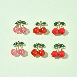 9Pcs 3 Styles Acrylic & Alloy Enamel Pendants&nbsp;ENAM-FS0004-72